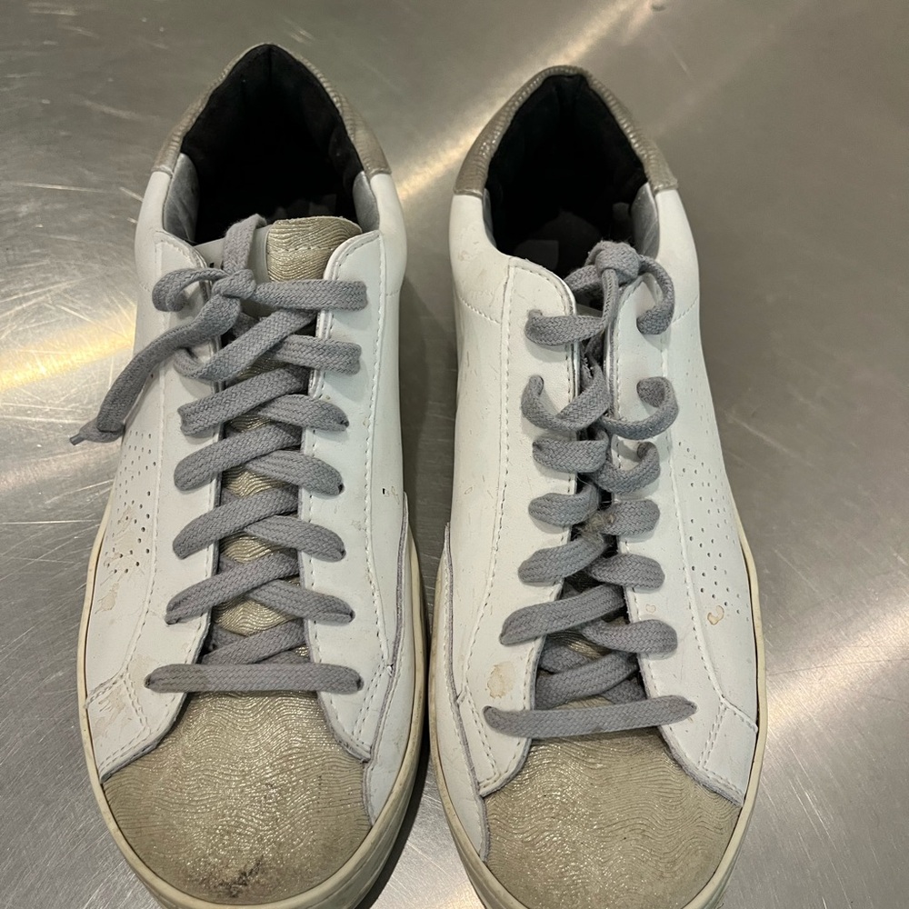 P448 women’s white/gold sneakers size 42